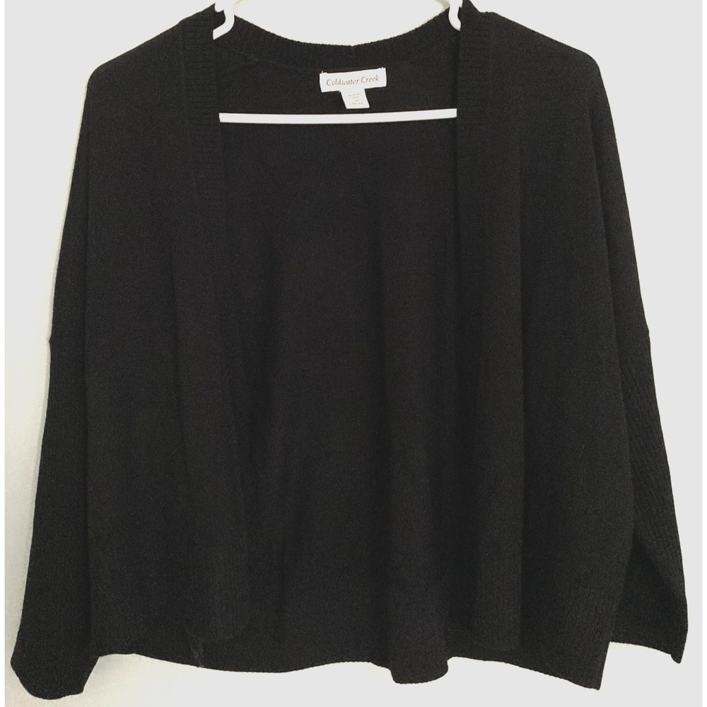 Coldwater Creek Shrug Cardigan Sweater Women 2X Merino Wool Mix Open Knit NWT